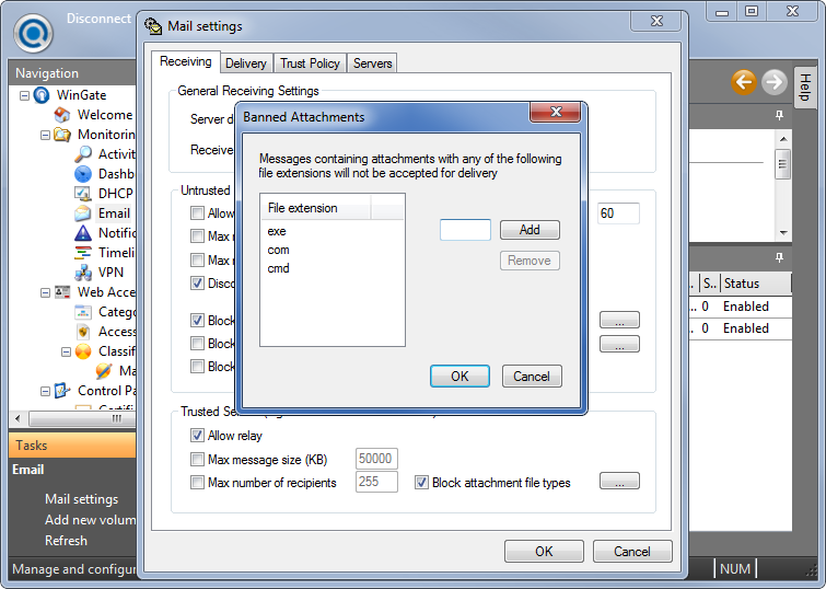 Email attachment blocking Email attachment blocking